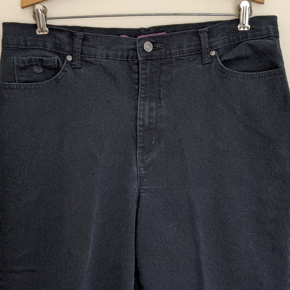 Denim Black Stretch Jeans size 14 by Gloria Vanderbilt - Picture 4 of 10